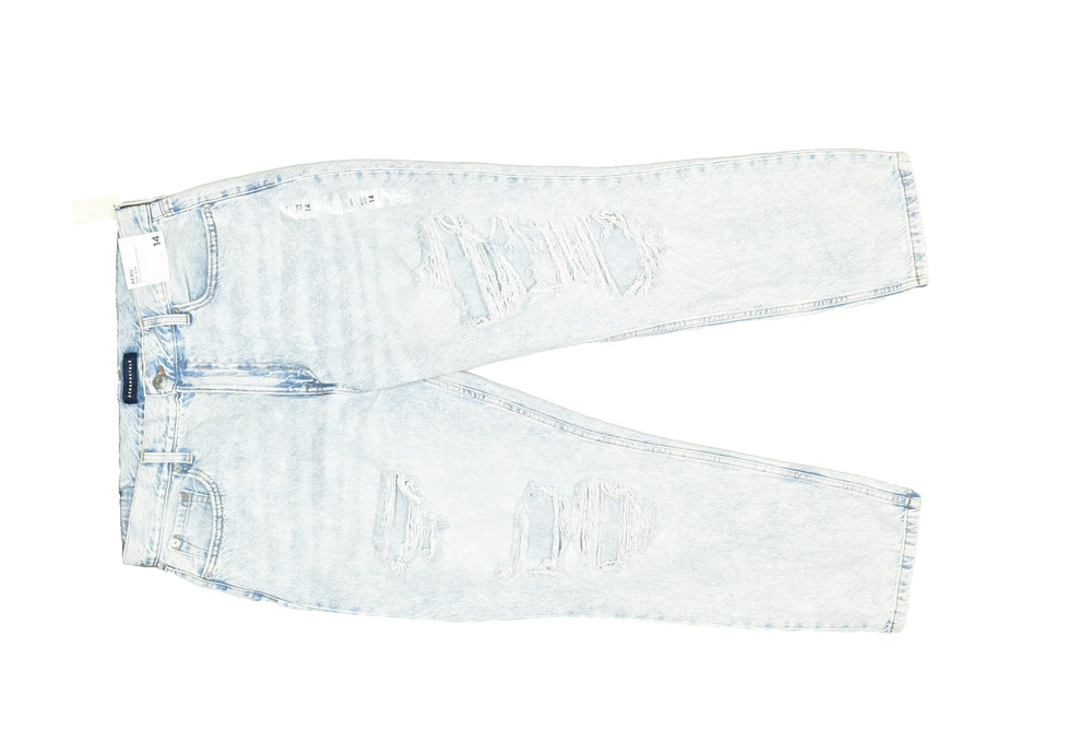NEW AERO Aéropostale Mom Jean Blue Mom Jeans Distressed Size 14 Regular
